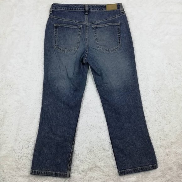 Tommy Hilfiger Womens Cropped Jeans Blue Pockets Medium Wash Denim Mid Rise 6 - Picture 2 of 9